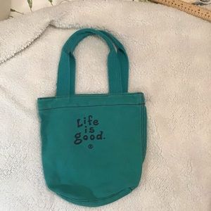 Life is Good Small Canvas Tote
